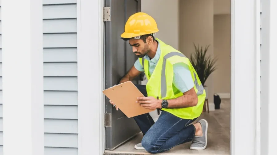 ArabCare technician performing home maintenance inspection in Dubai