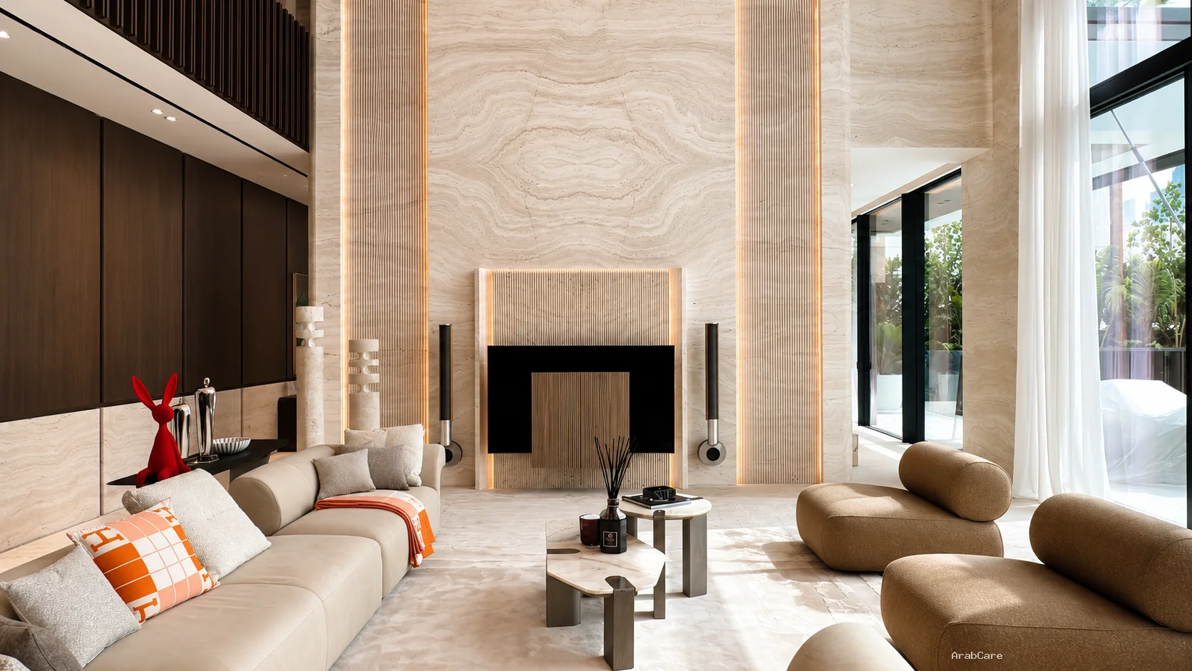 Luxurious living room maintained by ArabCare Dubai
